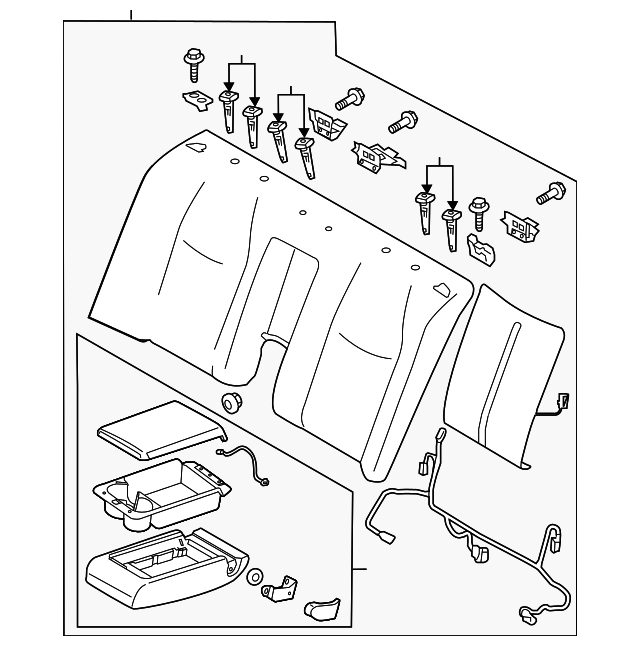 Seat Back Assembly - Infiniti (88600-4AM3A) 4 Seat Back Assembly - Infiniti (88600-4AM3A)