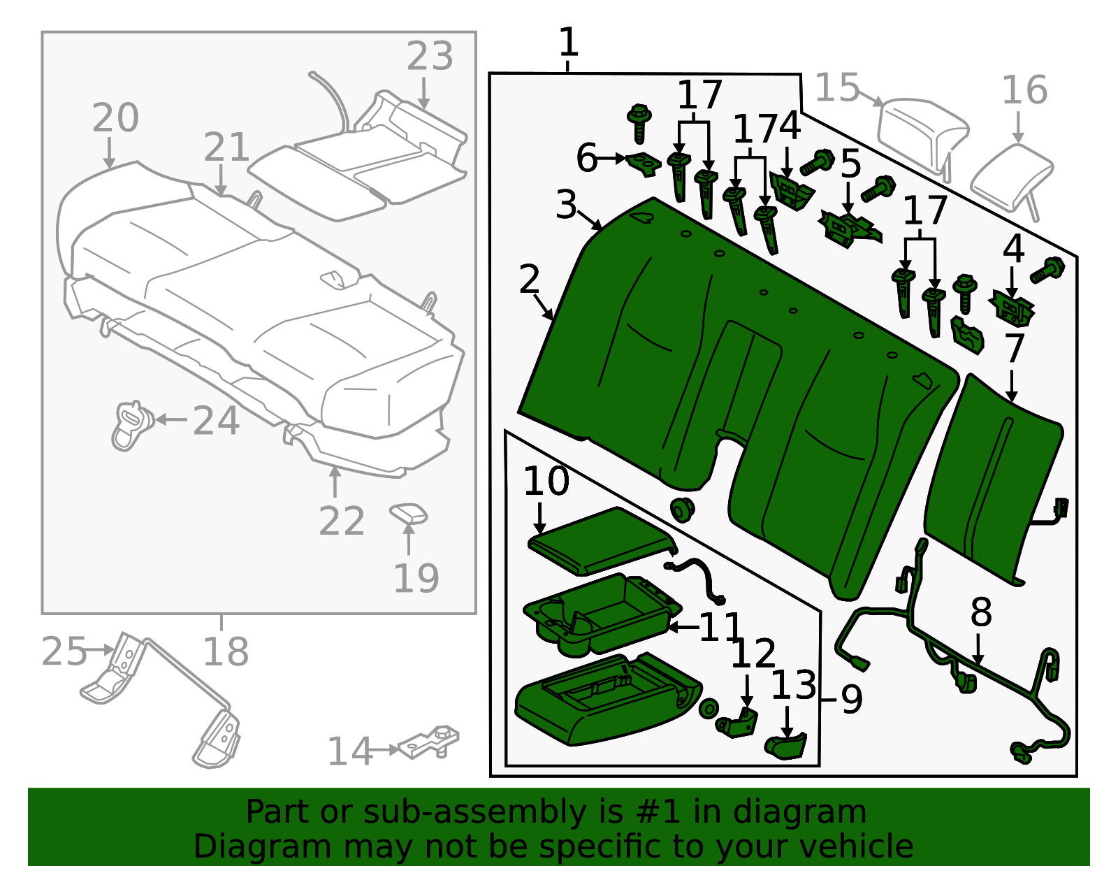 Seat Back Assembly - Infiniti (88600-4AM3A) 5 Seat Back Assembly - Infiniti (88600-4AM3A)