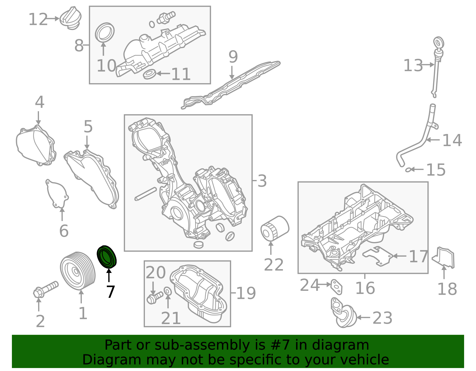 Engine Crankshaft Seal - Infiniti (135101LA0A) 5 Engine Crankshaft Seal - Infiniti (135101LA0A)