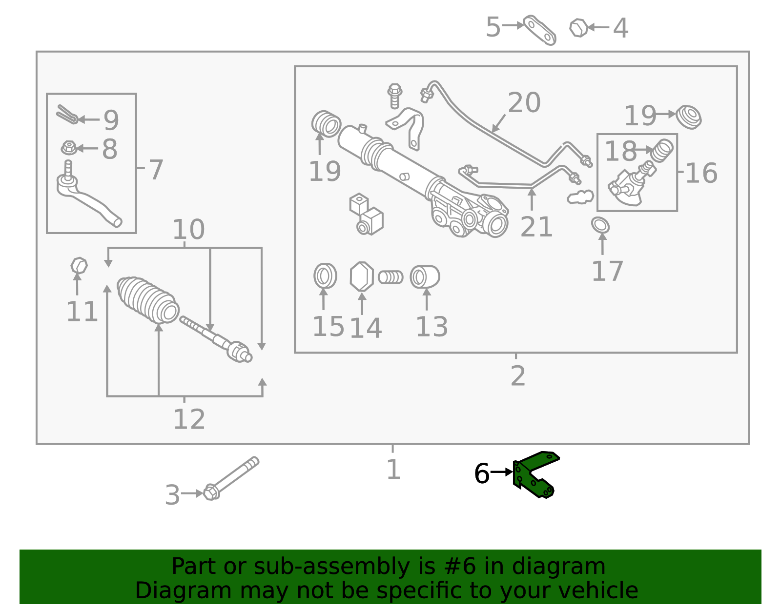 Rack And Pinion Mount Bracket - Infiniti (480911LA0A) 3 Rack And Pinion Mount Bracket - Infiniti (480911LA0A)