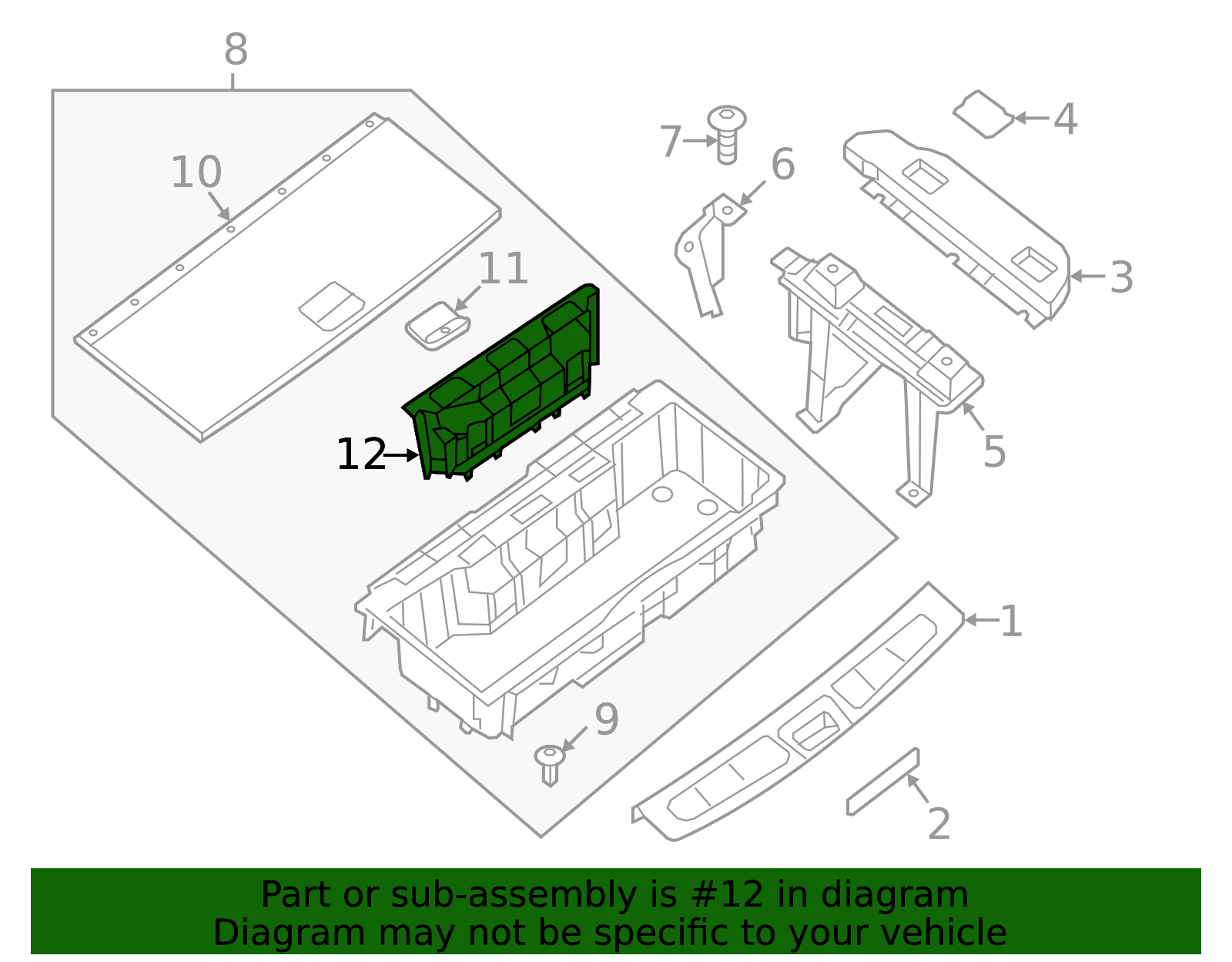 Trunk Floor Access Cover - Infiniti (849089PJ1A) 3 Trunk Floor Access Cover - Infiniti (849089PJ1A)