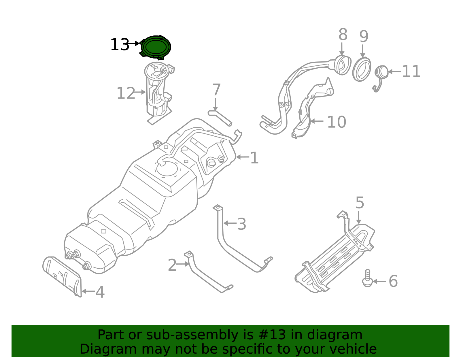 Fuel Pump Assembly Lock Plate - Infiniti (173437S000) 4 Fuel Pump Assembly Lock Plate - Infiniti (173437S000)