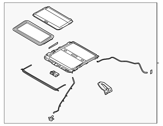Complete Sliding Sunroof Assembly - Infiniti (91205-5VG0A)