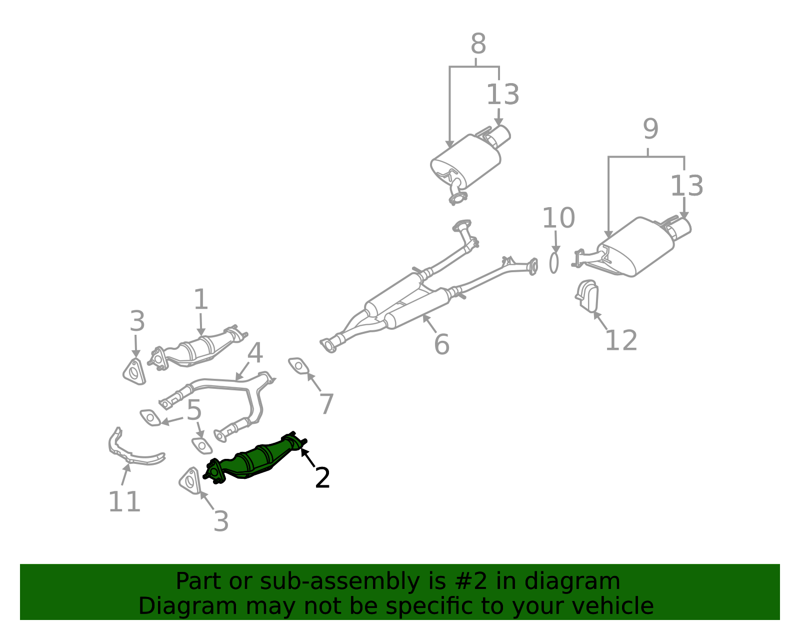 Catalytic Converter - Infiniti (208B3-EH225) 3 Catalytic Converter - Infiniti (208B3-EH225)