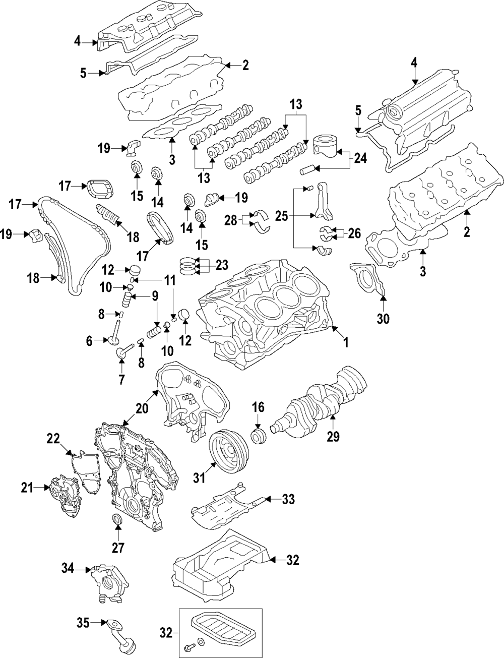 Bearing - Infiniti (12207JK27E) 1 Bearing - Infiniti (12207JK27E)