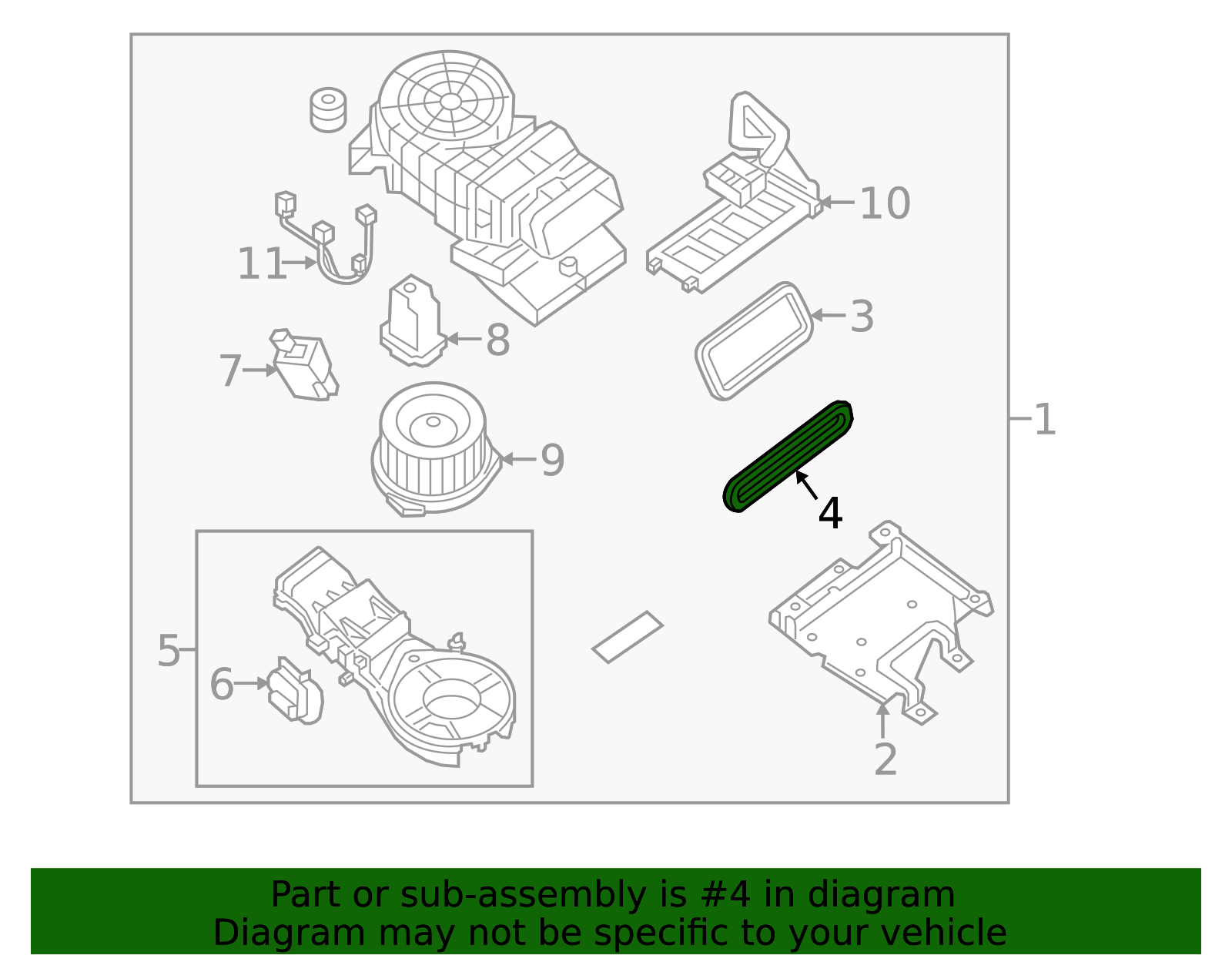 HVAC Blower Case Seal - Infiniti (278083KA1A) 4 HVAC Blower Case Seal - Infiniti (278083KA1A)