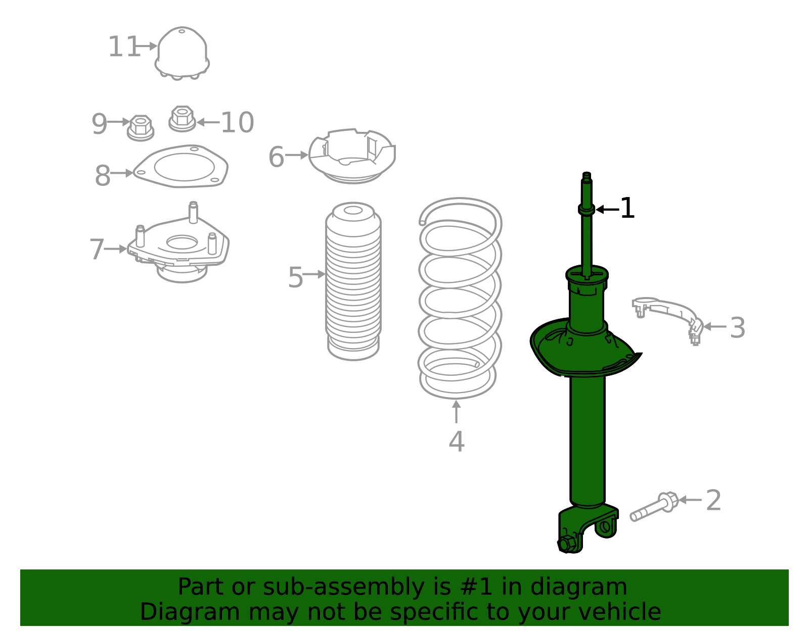 Suspension Shock Absorber - Infiniti (E6210-5CA3A)