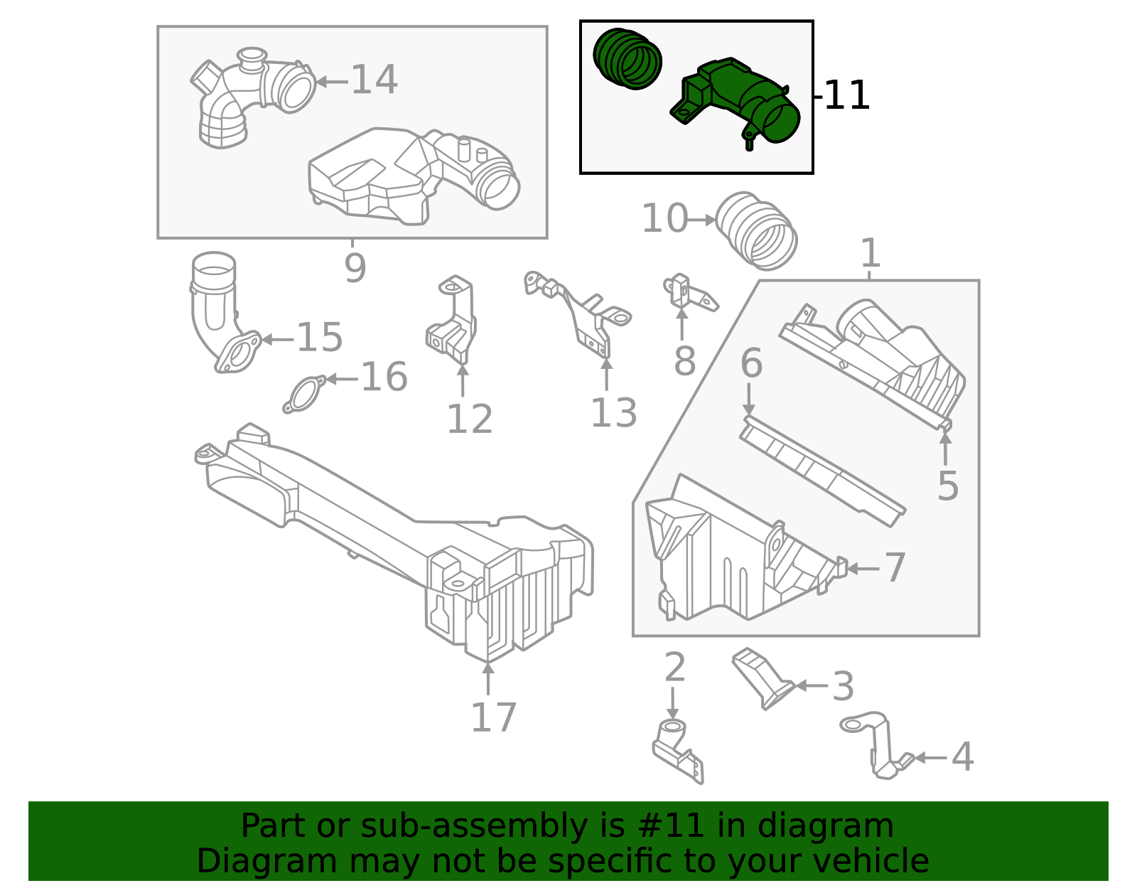 Engine Air Intake Hose - Infiniti (165766SY0B) 2 Engine Air Intake Hose - Infiniti (165766SY0B)
