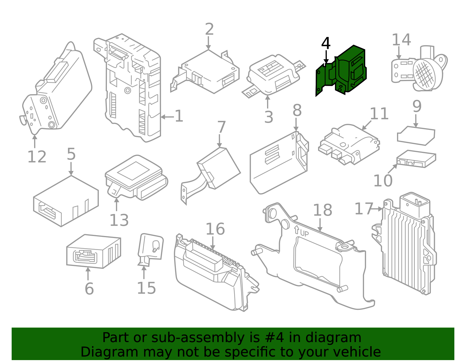 Parking Aid Control Module - Infiniti (284P1-5NA0B) 3 Parking Aid Control Module - Infiniti (284P1-5NA0B)