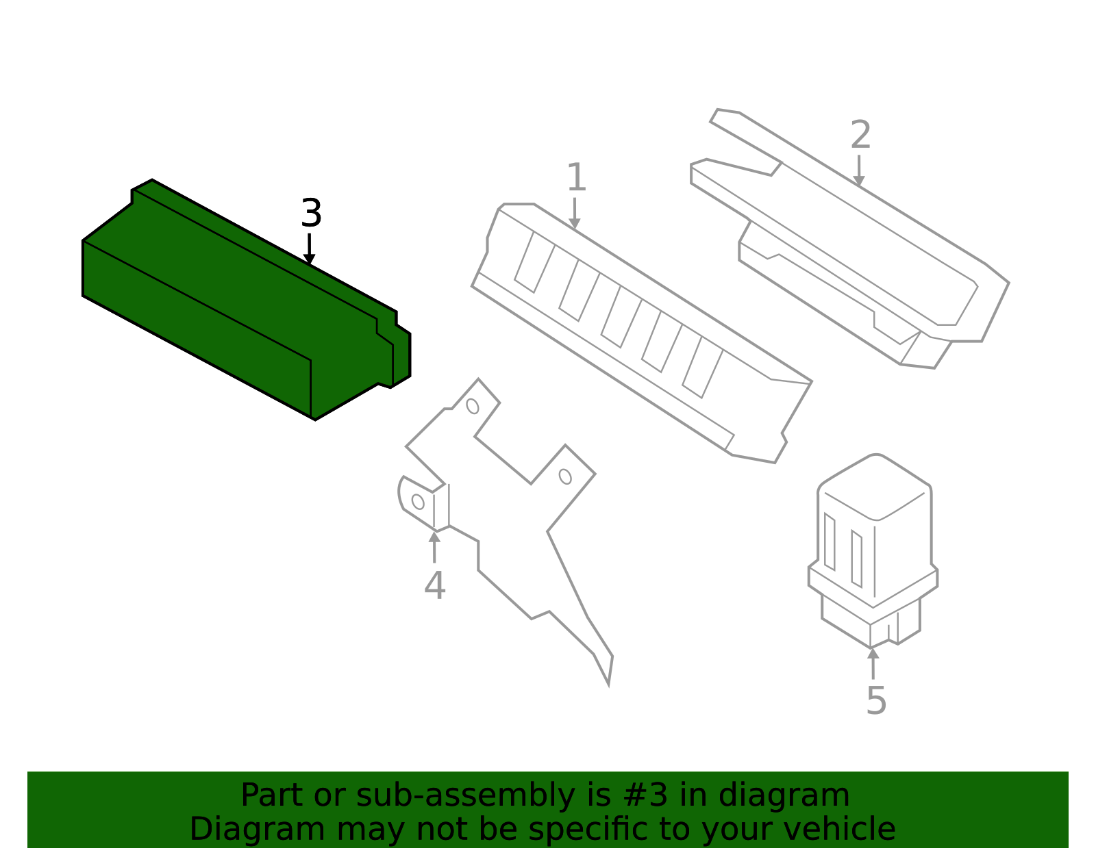 Relay Box Upper Cover - Infiniti (24382-9NJ0B) 3 Relay Box Upper Cover - Infiniti (24382-9NJ0B)
