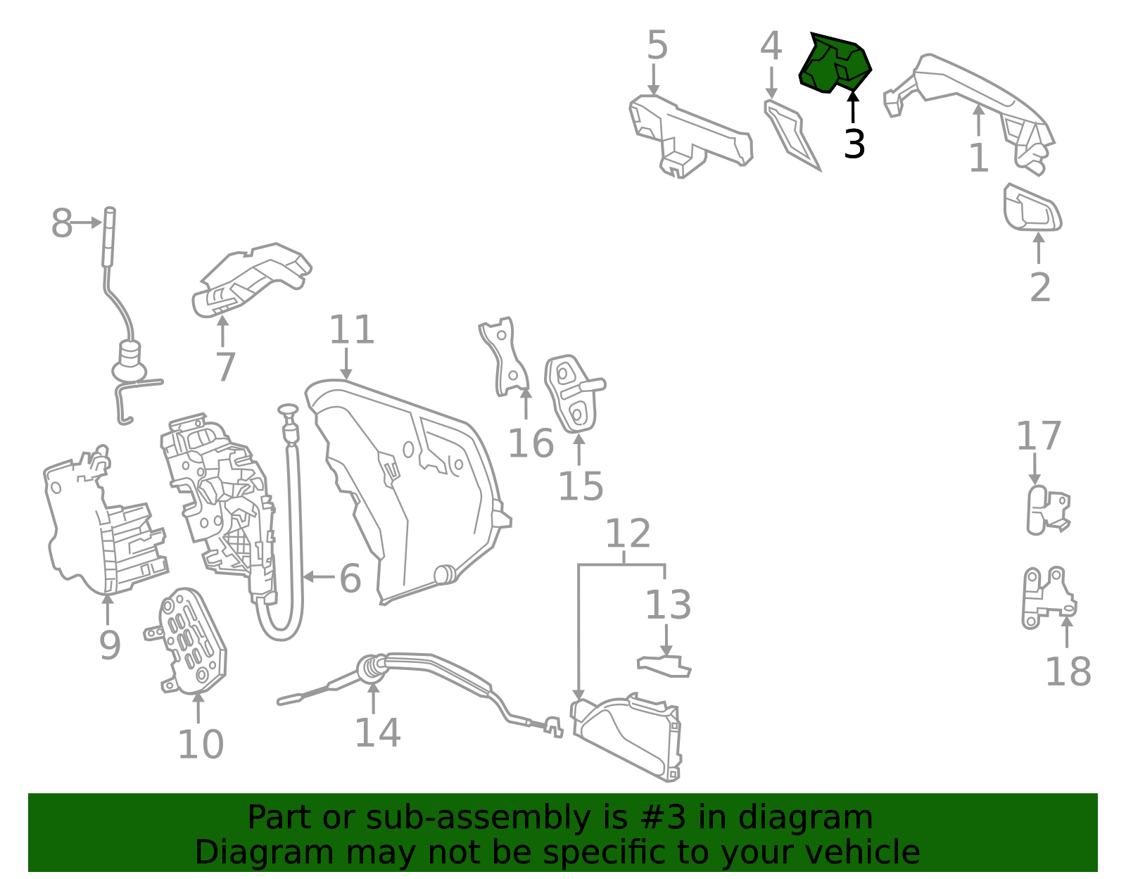 Exterior Door Handle Cover - Infiniti (82647-5DB9A) 3 Exterior Door Handle Cover - Infiniti (82647-5DB9A)