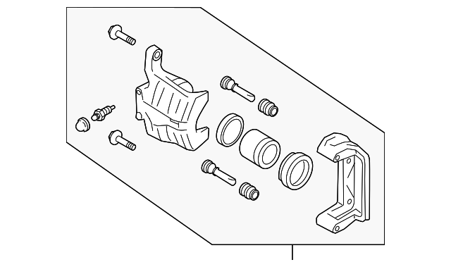Disc Brake Caliper - Infiniti (44001-1BN0A) 3 Disc Brake Caliper - Infiniti (44001-1BN0A)
