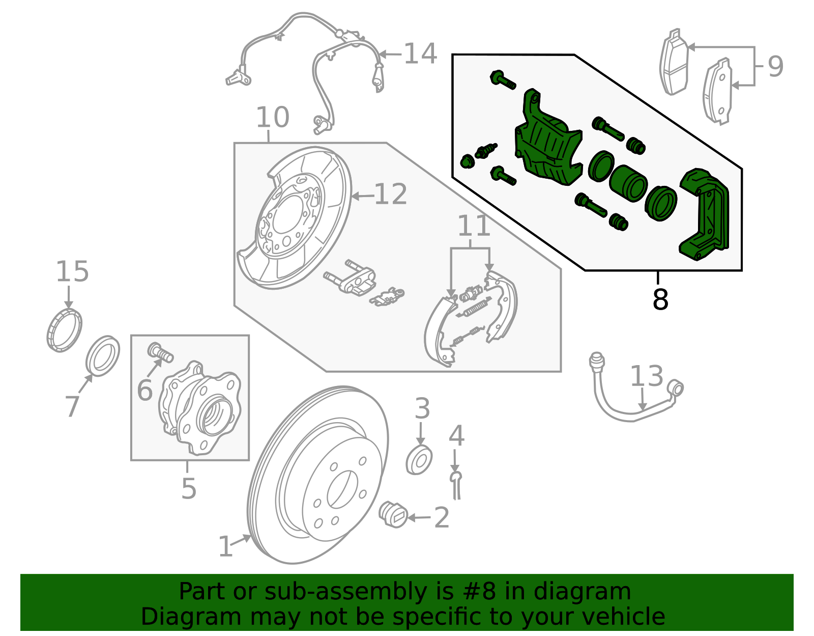 Disc Brake Caliper - Infiniti (44001-1BN0A) 4 Disc Brake Caliper - Infiniti (44001-1BN0A)