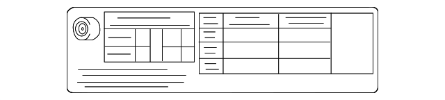 Tire Information Label - Infiniti (99090-5CJ3B)