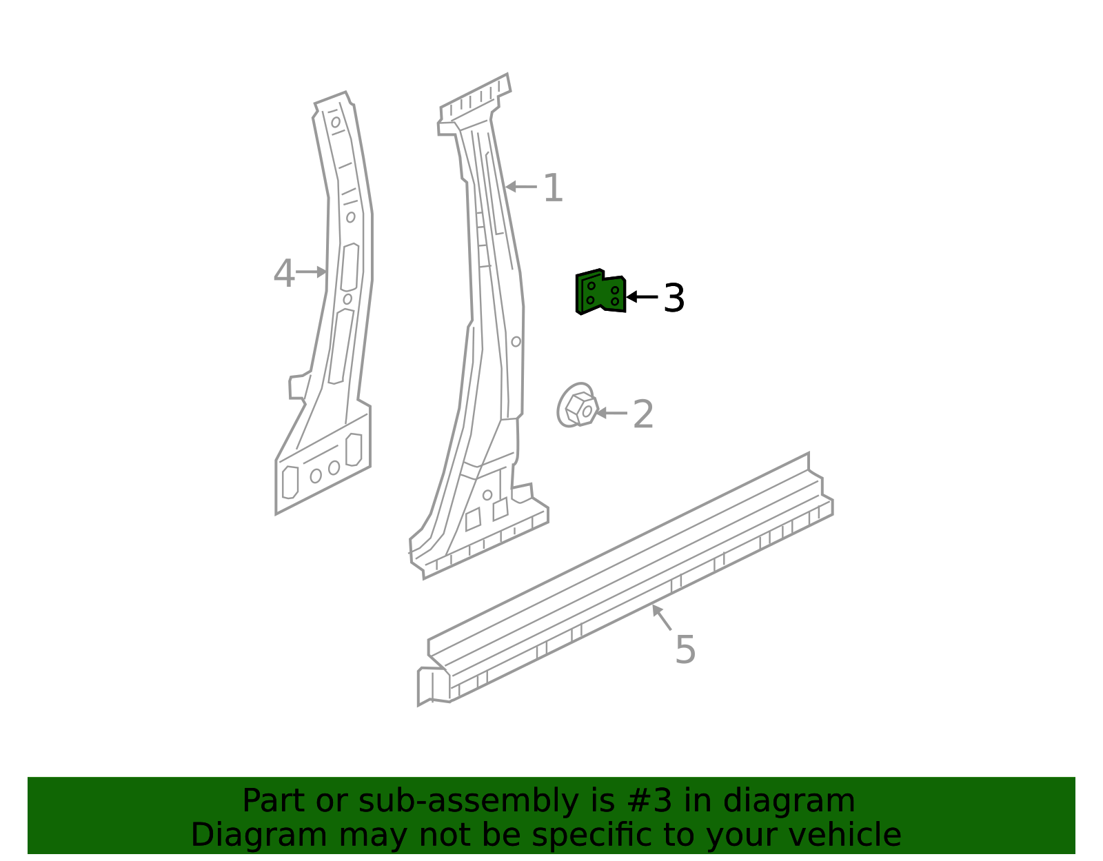 Left Striker Retainer Assembly - Infiniti (G6691-5NAMA) 3 Left Striker Retainer Assembly - Infiniti (G6691-5NAMA)