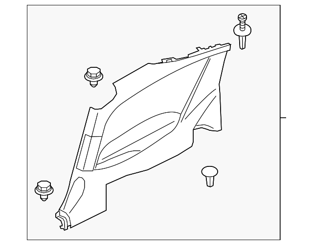 Interior Quarter Panel Trim Panel - Infiniti (76901-5CN1D) 2 Interior Quarter Panel Trim Panel - Infiniti (76901-5CN1D)