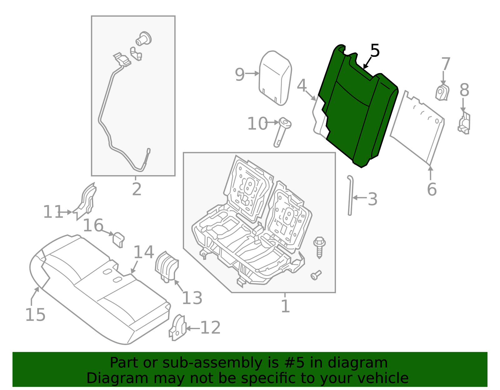 Seat Back Cover - Infiniti (89620-9NR0A) 3 Seat Back Cover - Infiniti (89620-9NR0A)