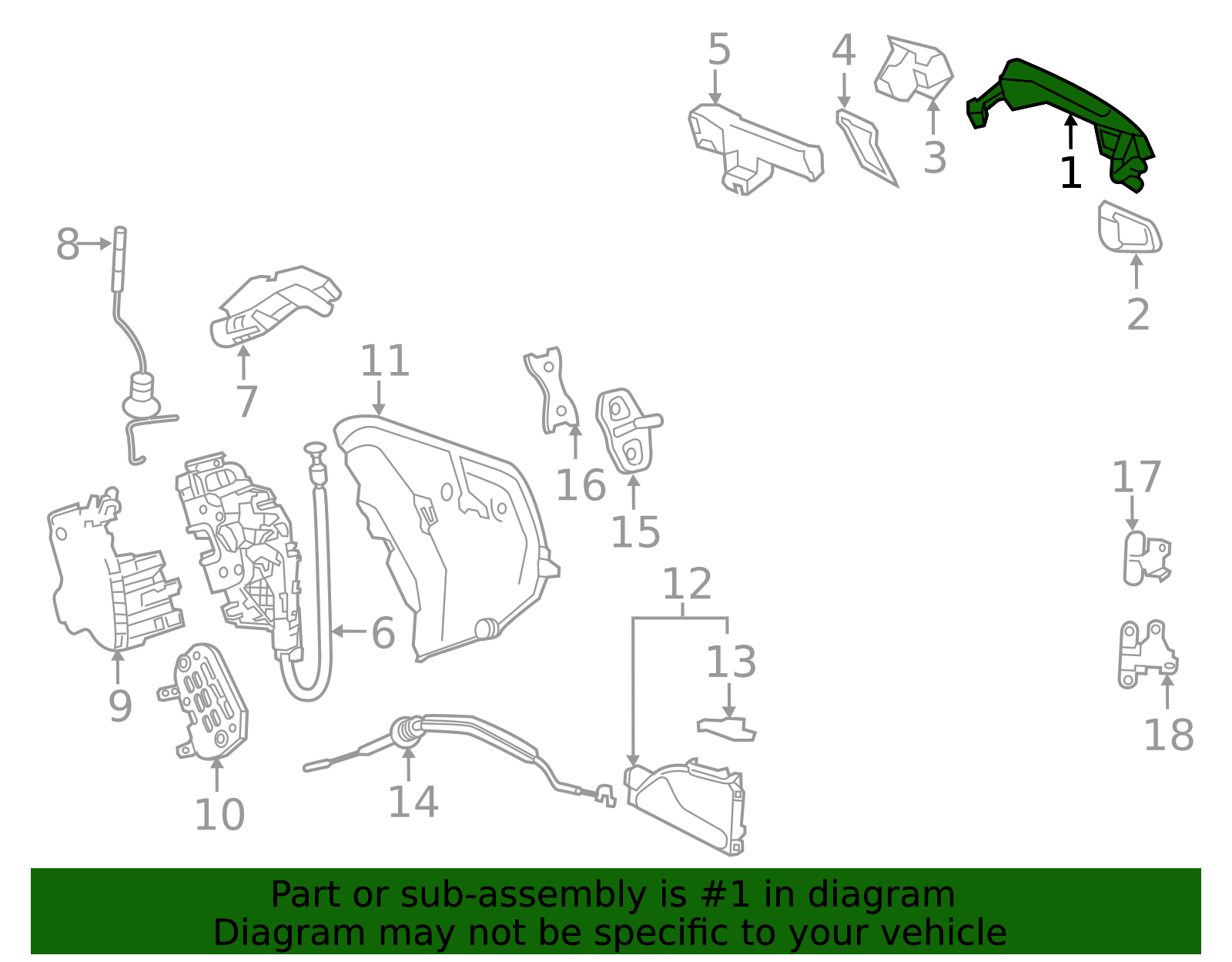 Exterior Door Handle - Infiniti (80641-5DB7A) 3 Exterior Door Handle - Infiniti (80641-5DB7A)