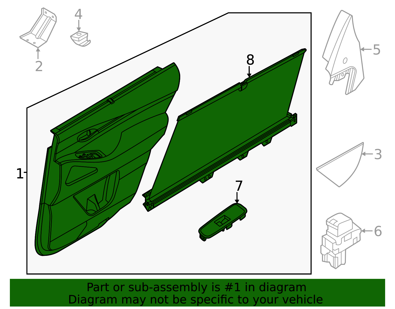 Door Interior Trim Panel - Infiniti (829A0-9NV7B) 2 Door Interior Trim Panel - Infiniti (829A0-9NV7B)