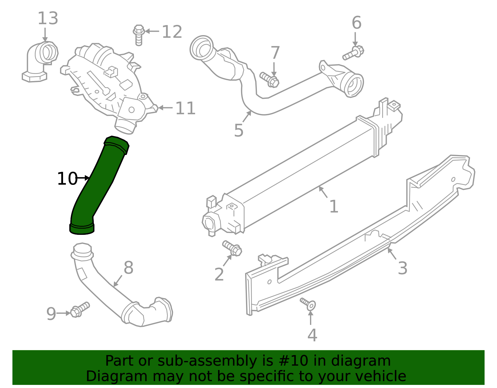 Inter-Cooler Hose - Infiniti (14463-5NA1B) 3 Inter-Cooler Hose - Infiniti (14463-5NA1B)