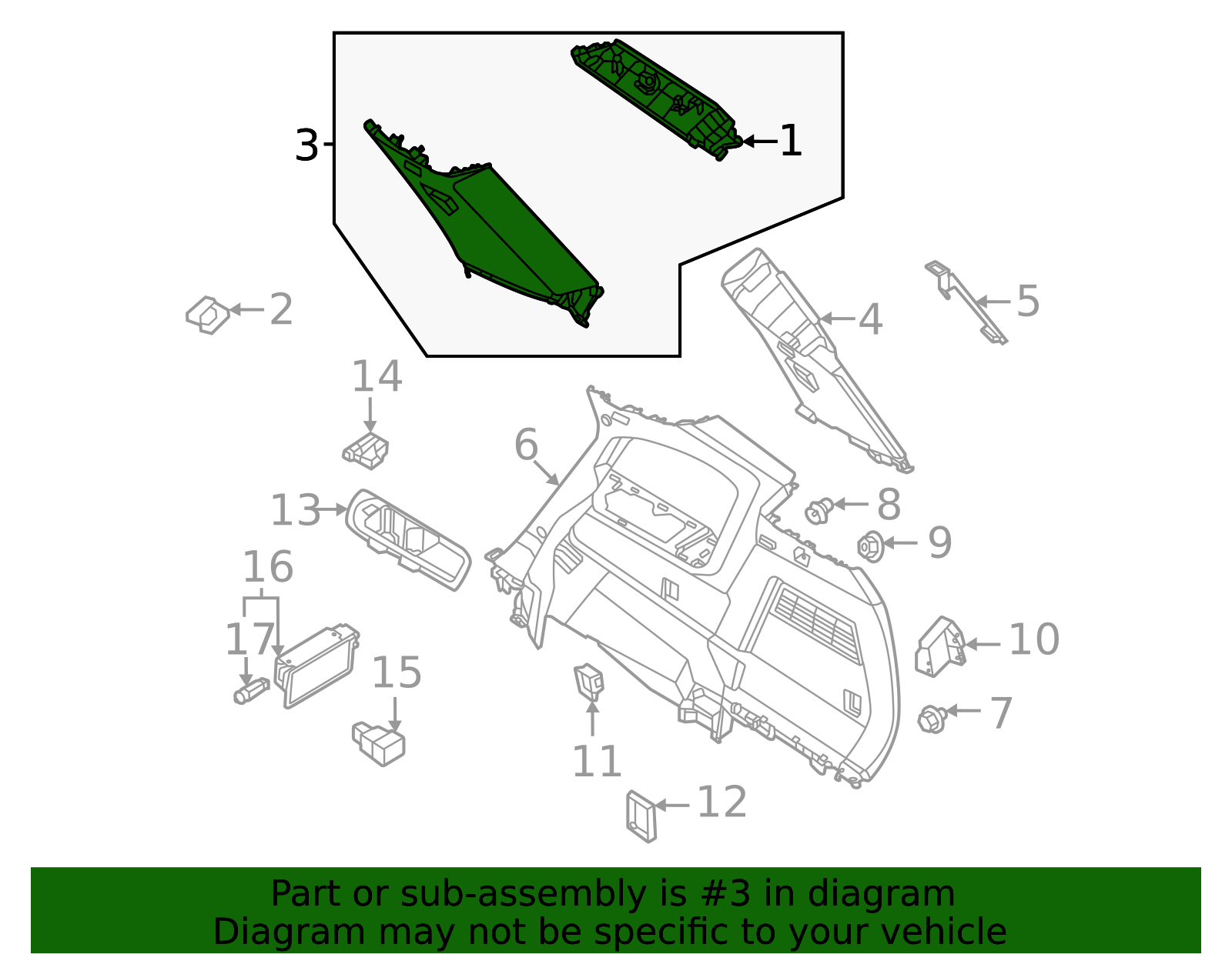 Body C-Pillar Trim Panel - Infiniti (76935-6SA0B) 3 Body C-Pillar Trim Panel - Infiniti (76935-6SA0B)