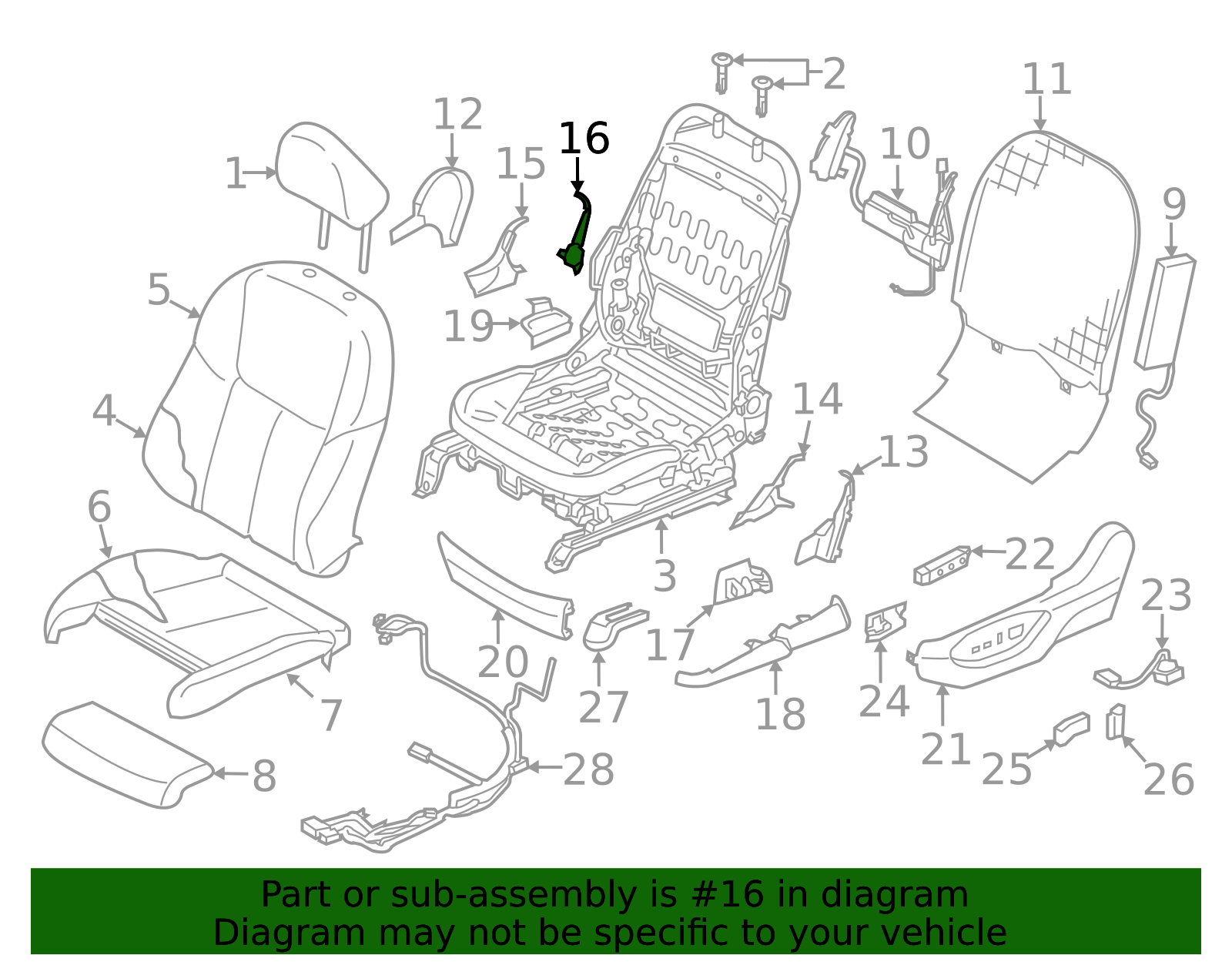 Recline Cover - Infiniti (87325-4HA5A) 3 Recline Cover - Infiniti (87325-4HA5A)